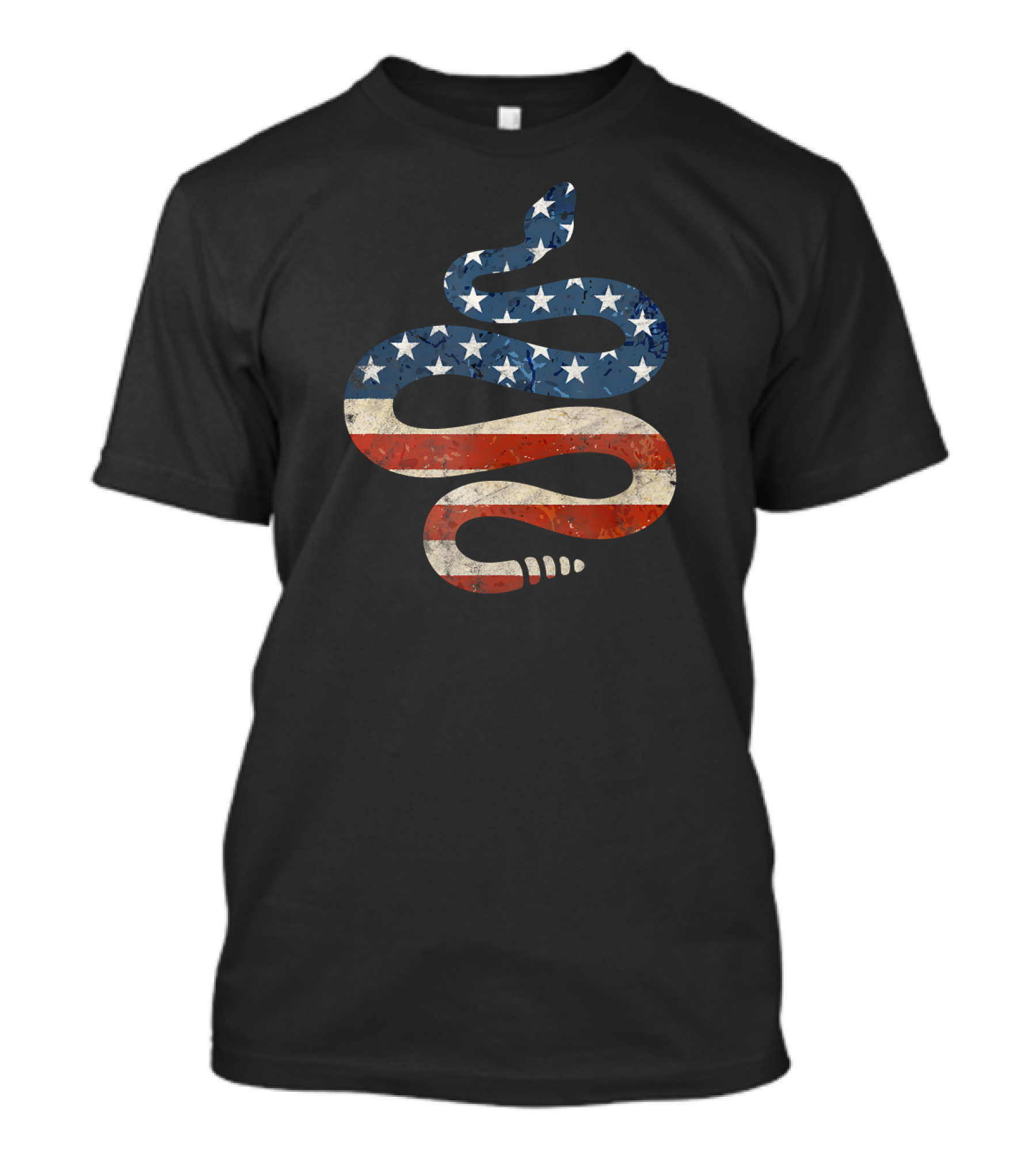 American Flag Stars And Stripes Patriotic Snake 4th Of July T-Shirt