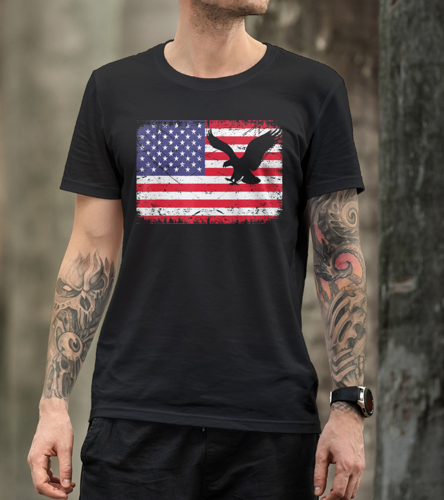 American Flag Eagle 4th Of July Independence Day Iconic Symbol T-Shirt