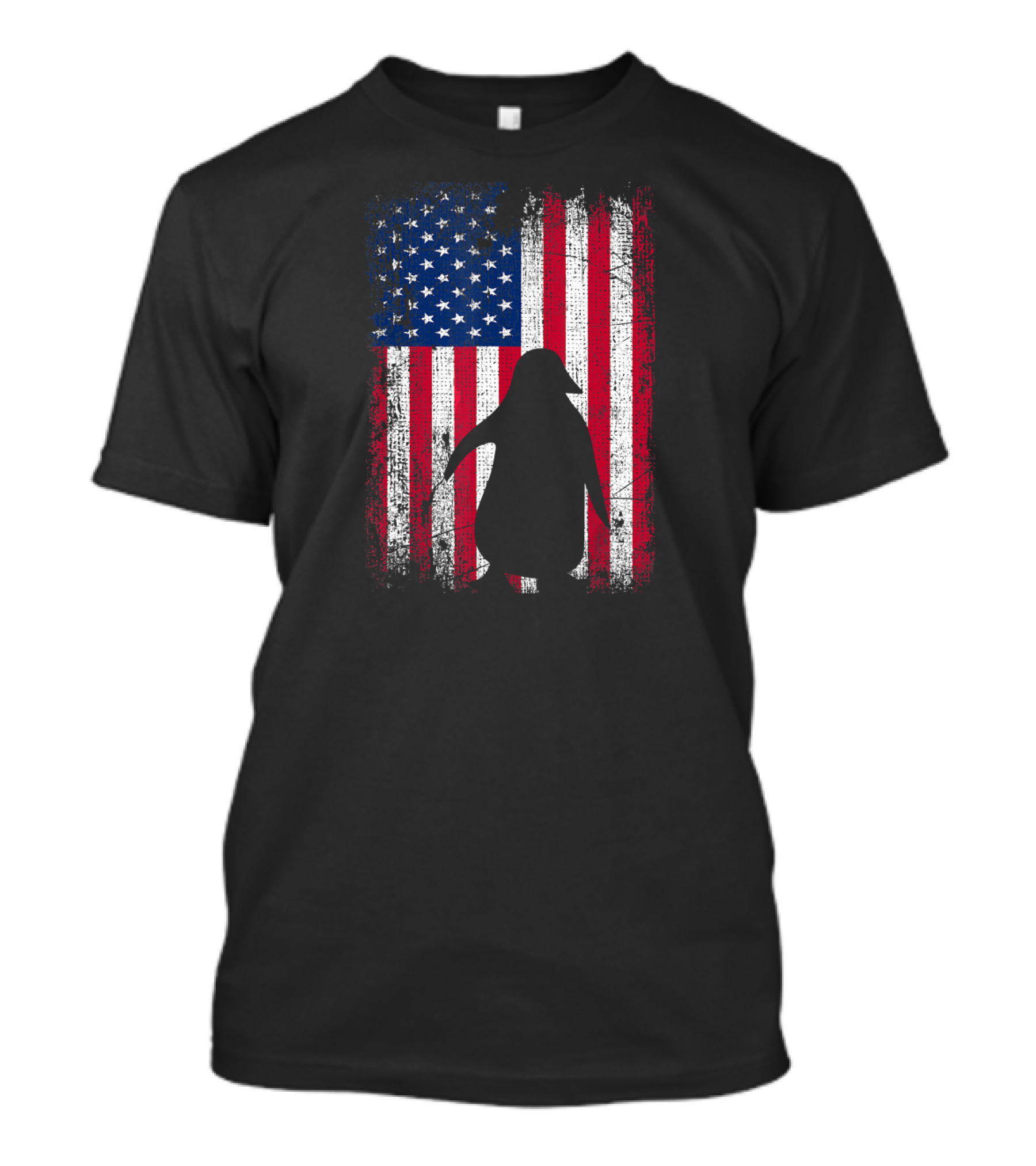 American Flag Penguin T-Shirt