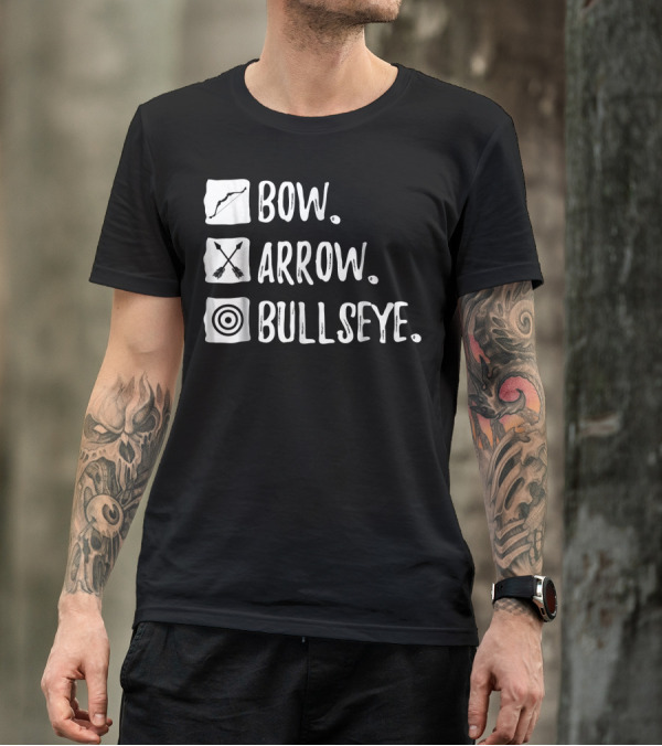 Bow Arrow Bullseye Archery Practice Fun T-Shirt