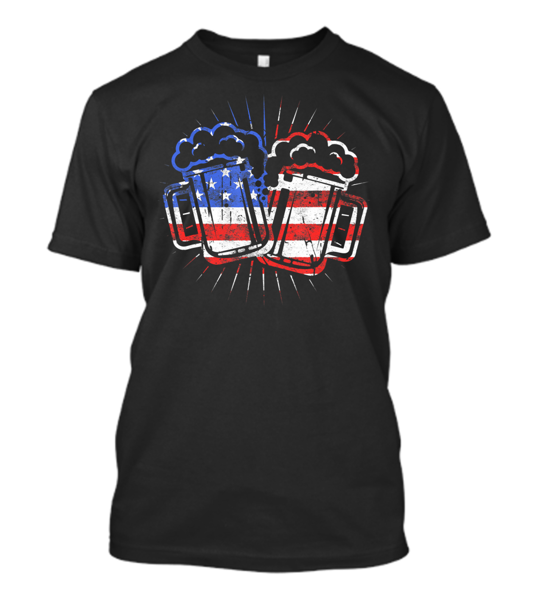 Cheers American Flag Beer T-Shirt