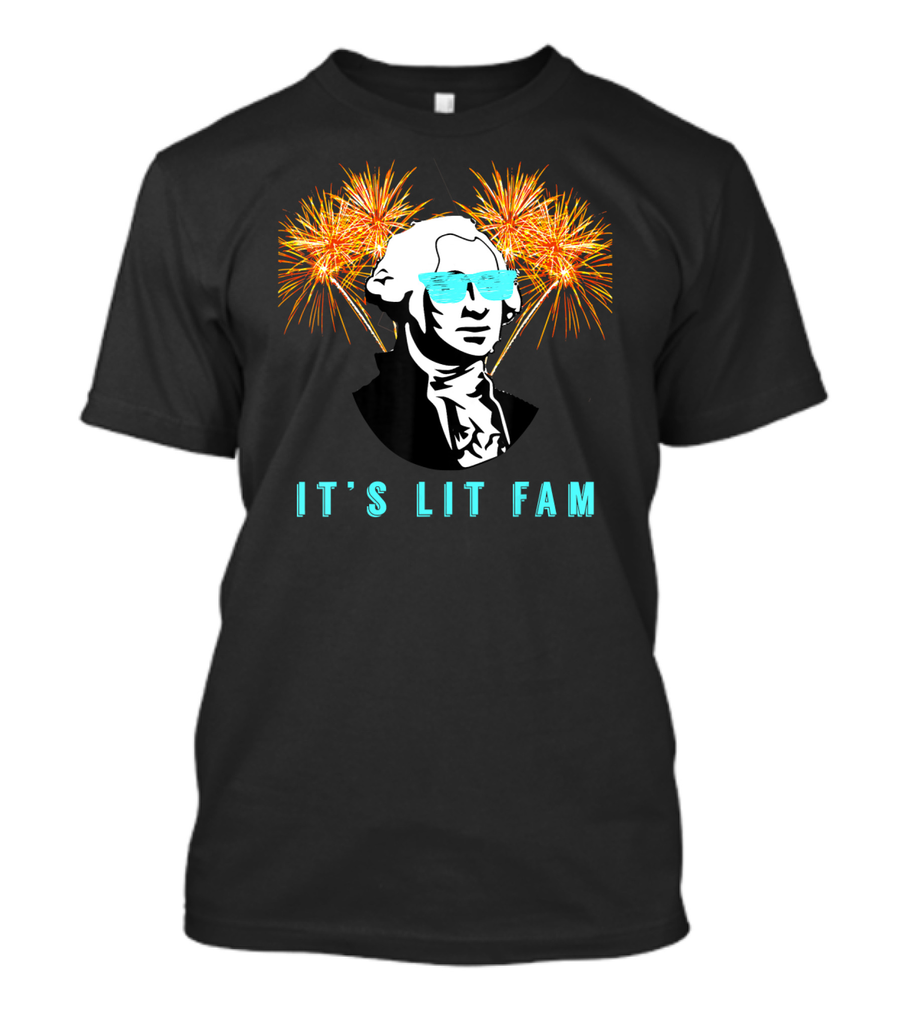 Cool 4th Of July It's Lit Fam Independence T-Shirt
