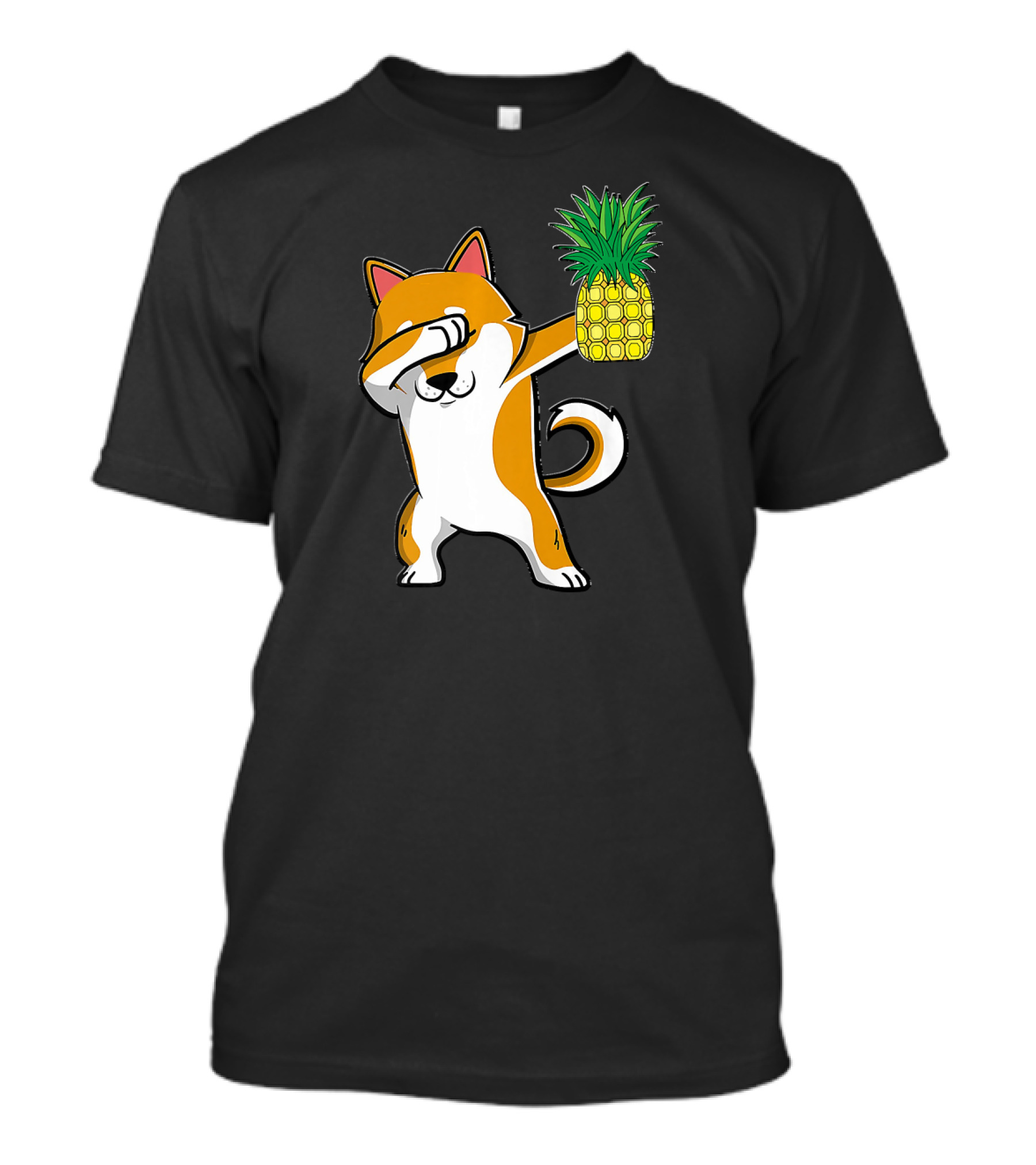 Dabbing Akita Inu Puppy Dog With Pineapple Aloha T-Shirt