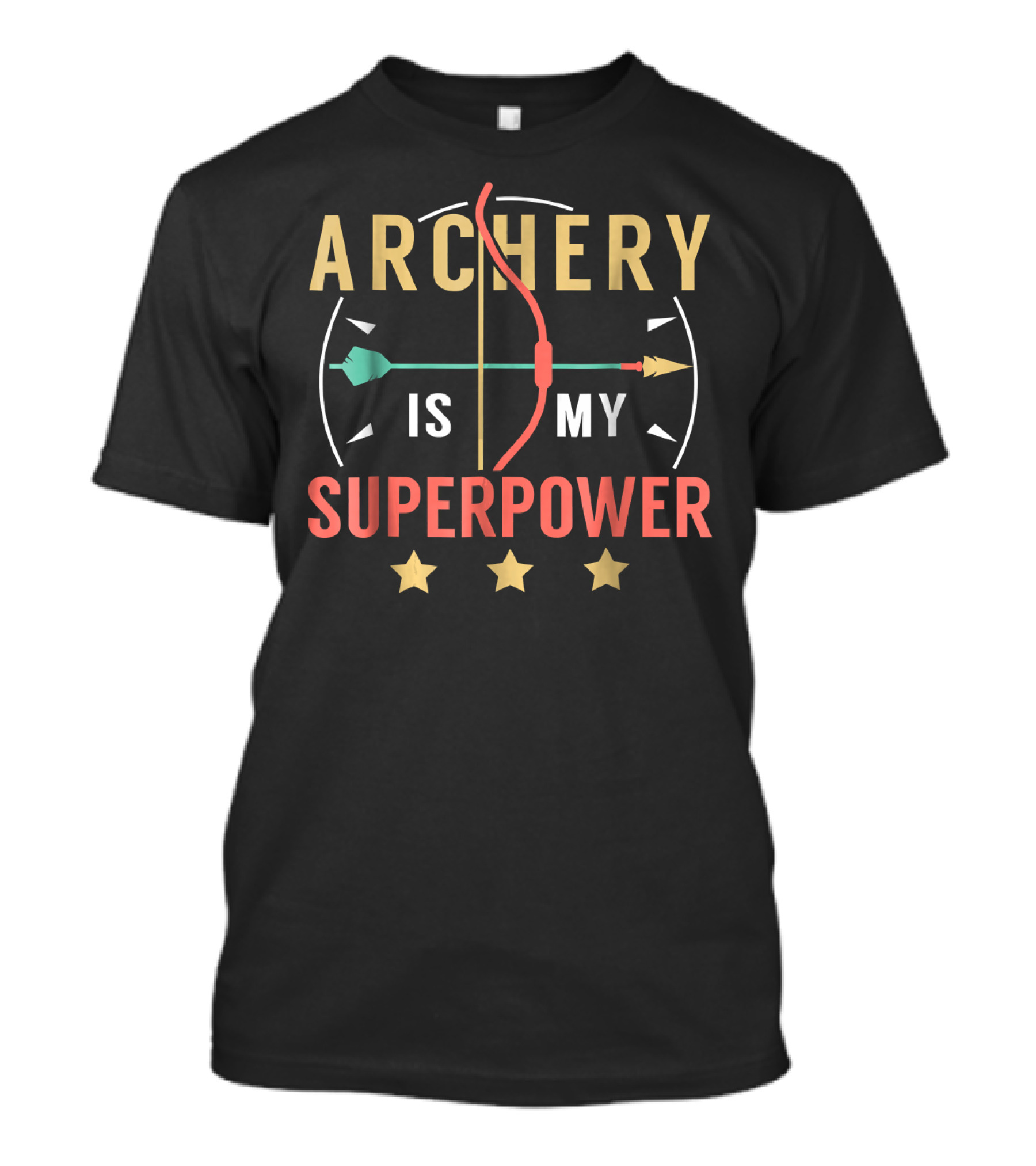Archery Is My Superpower Bow And Arrow Stars T-Shirt