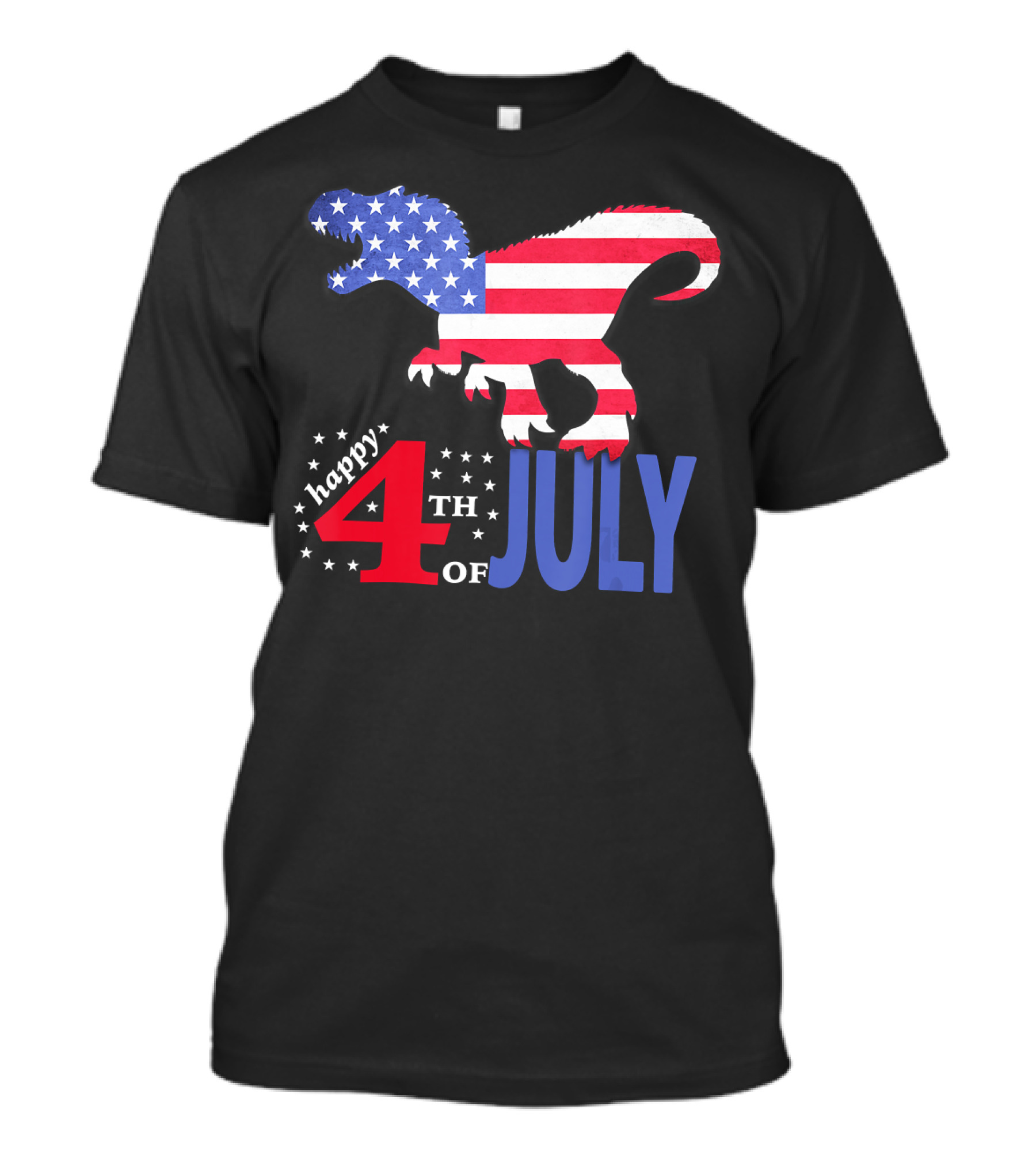Happy 4th Of July Dinosaur American Flag Patriotic Americ T-Shirt