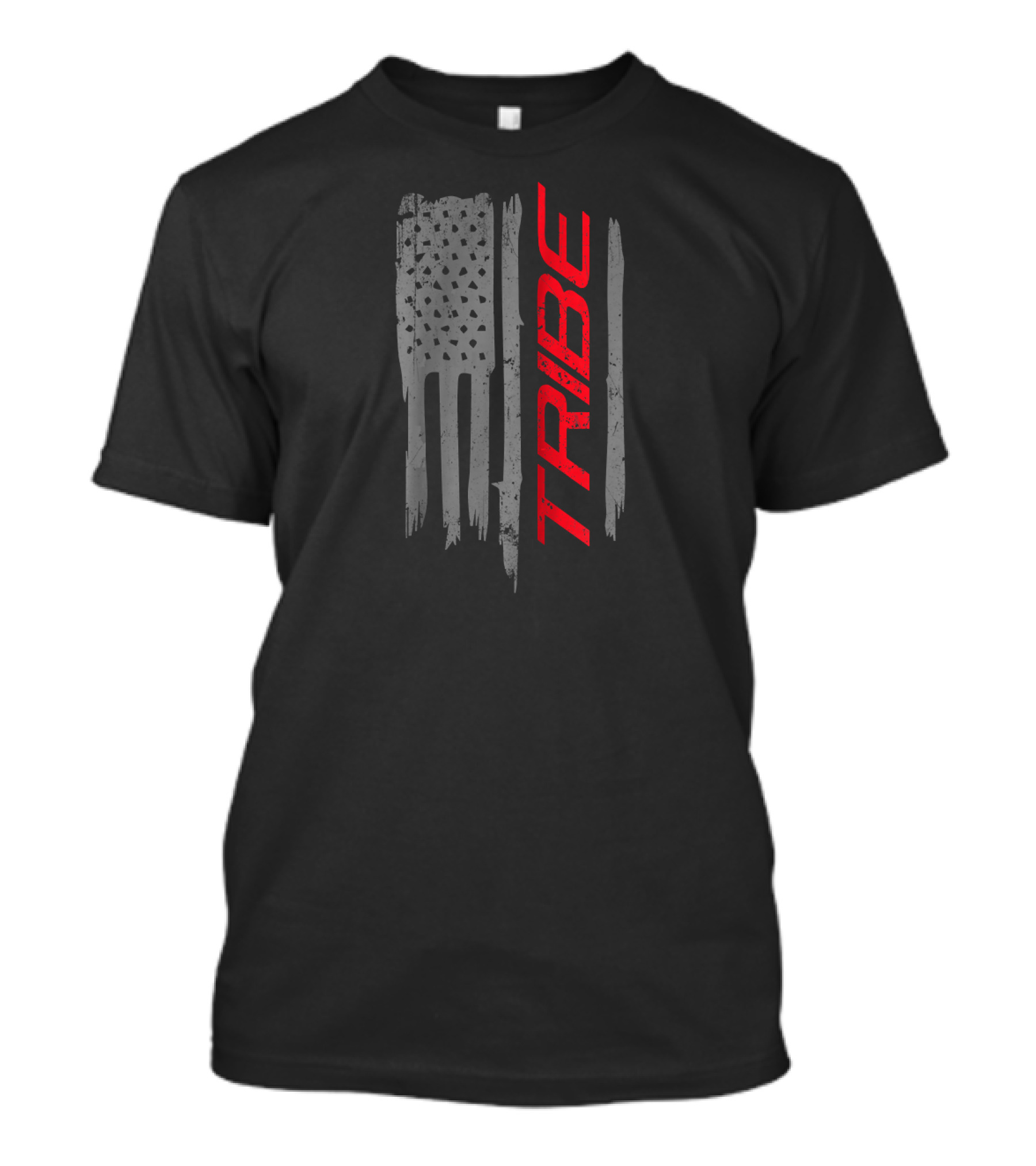Tribe Archery Vertical Distressed Flag America T-Shirt