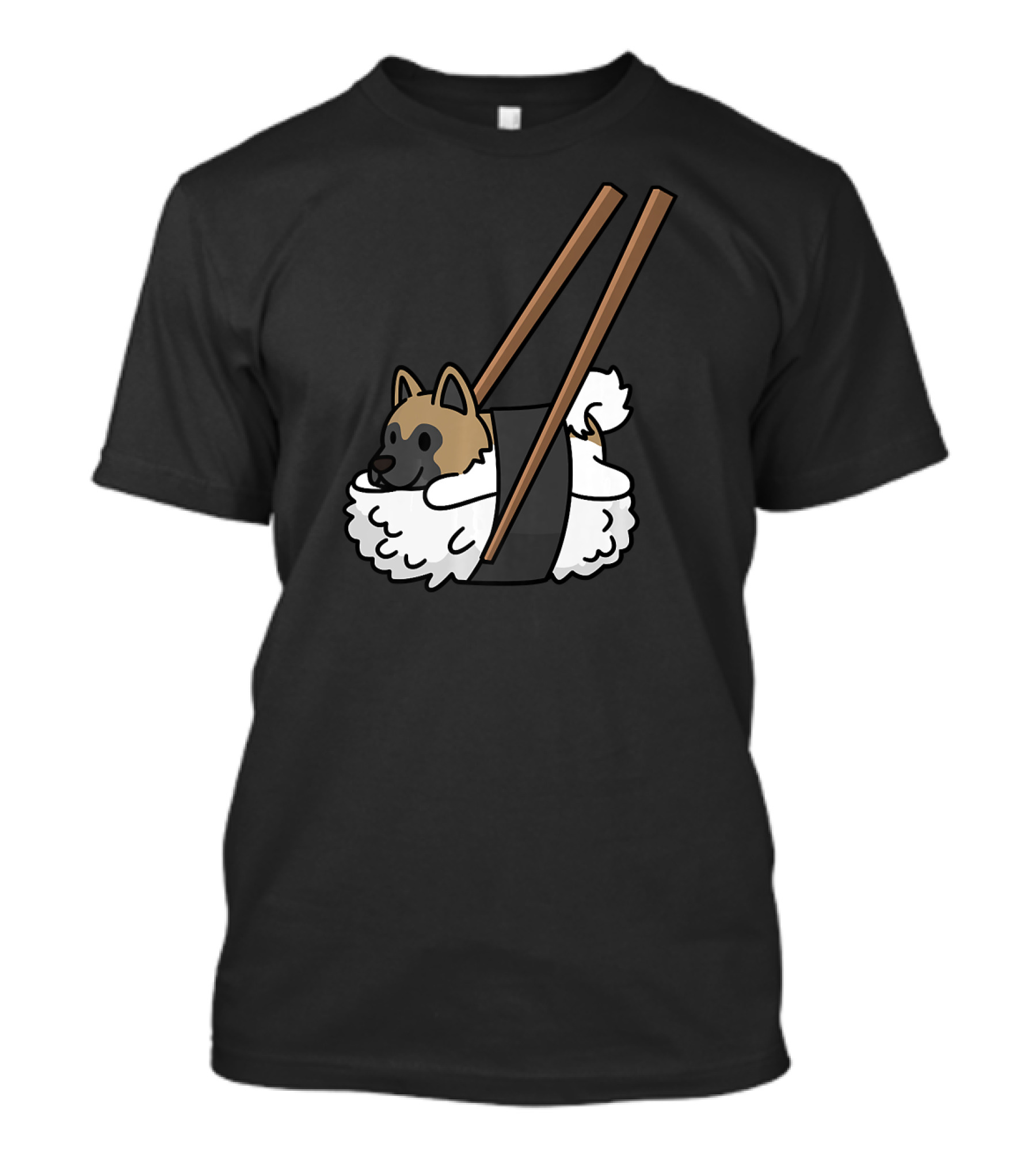 Akita Dog Sushi Roll Humor T-Shirt