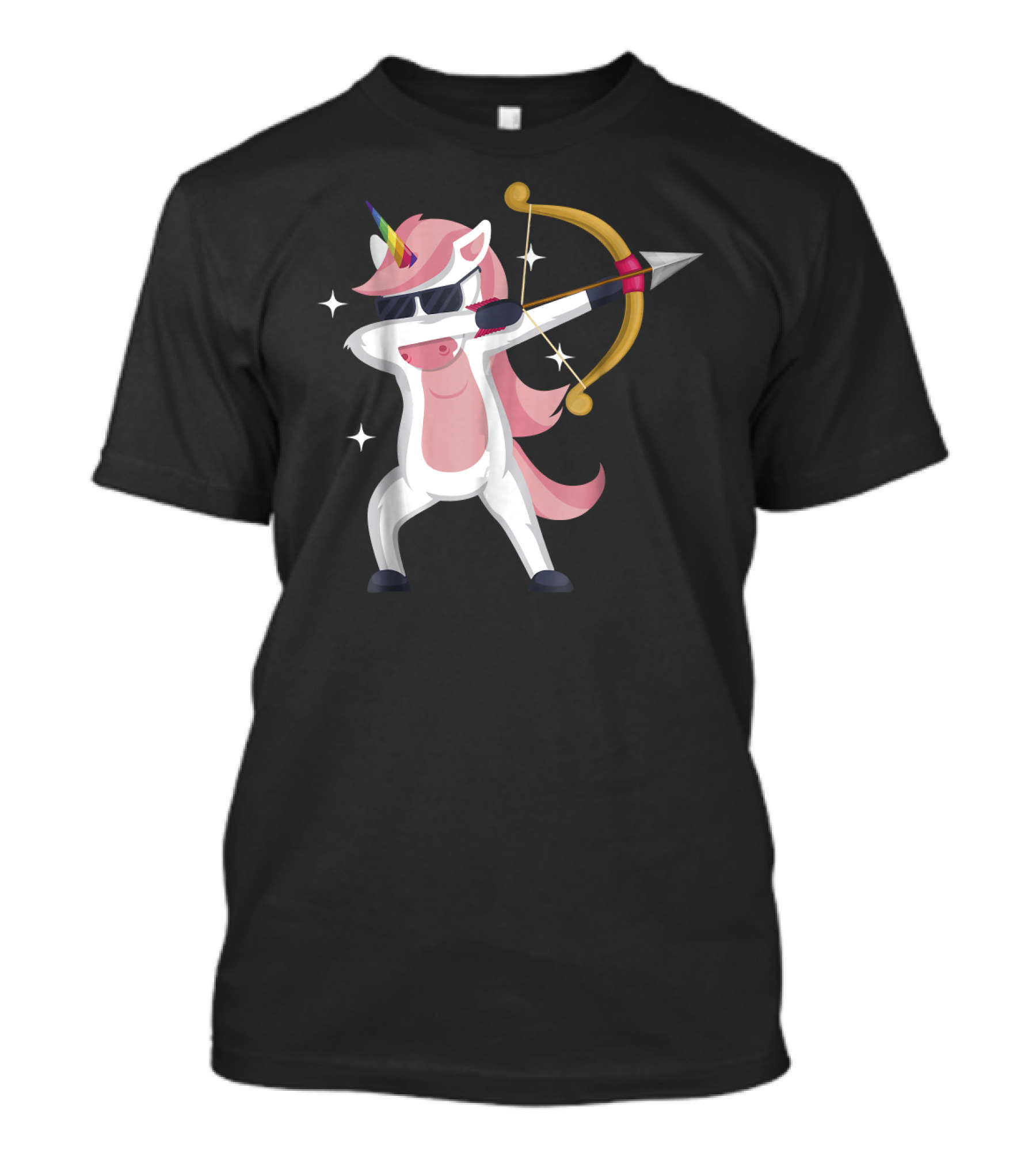 Archery Unicorn Archer Arrows Bow Sunglasses Stars T-Shirt