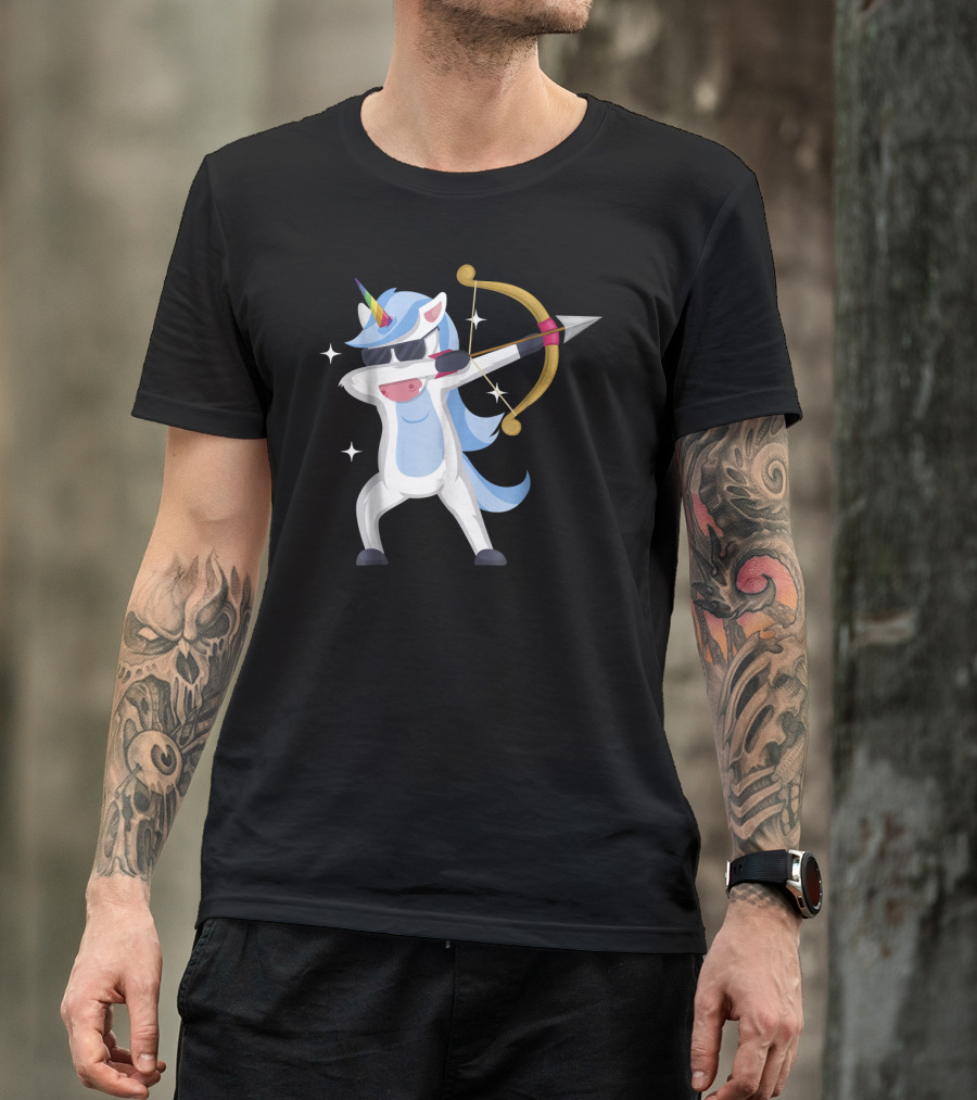 Archery Unicorn Dabbing With Bow And Arrow T-Shirt