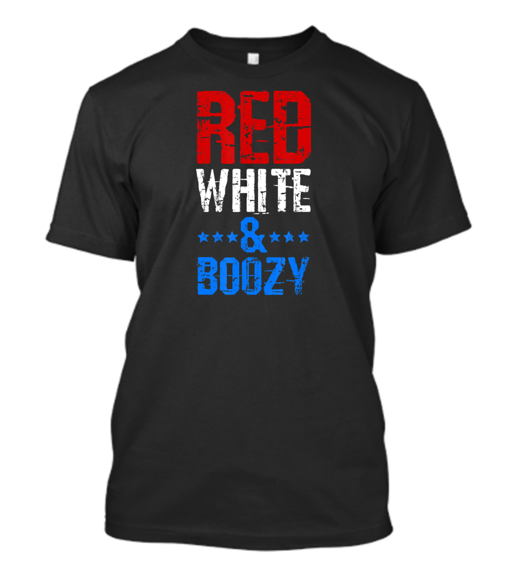Red White And Boozy 4th Of July Drinki Stars T-Shirt