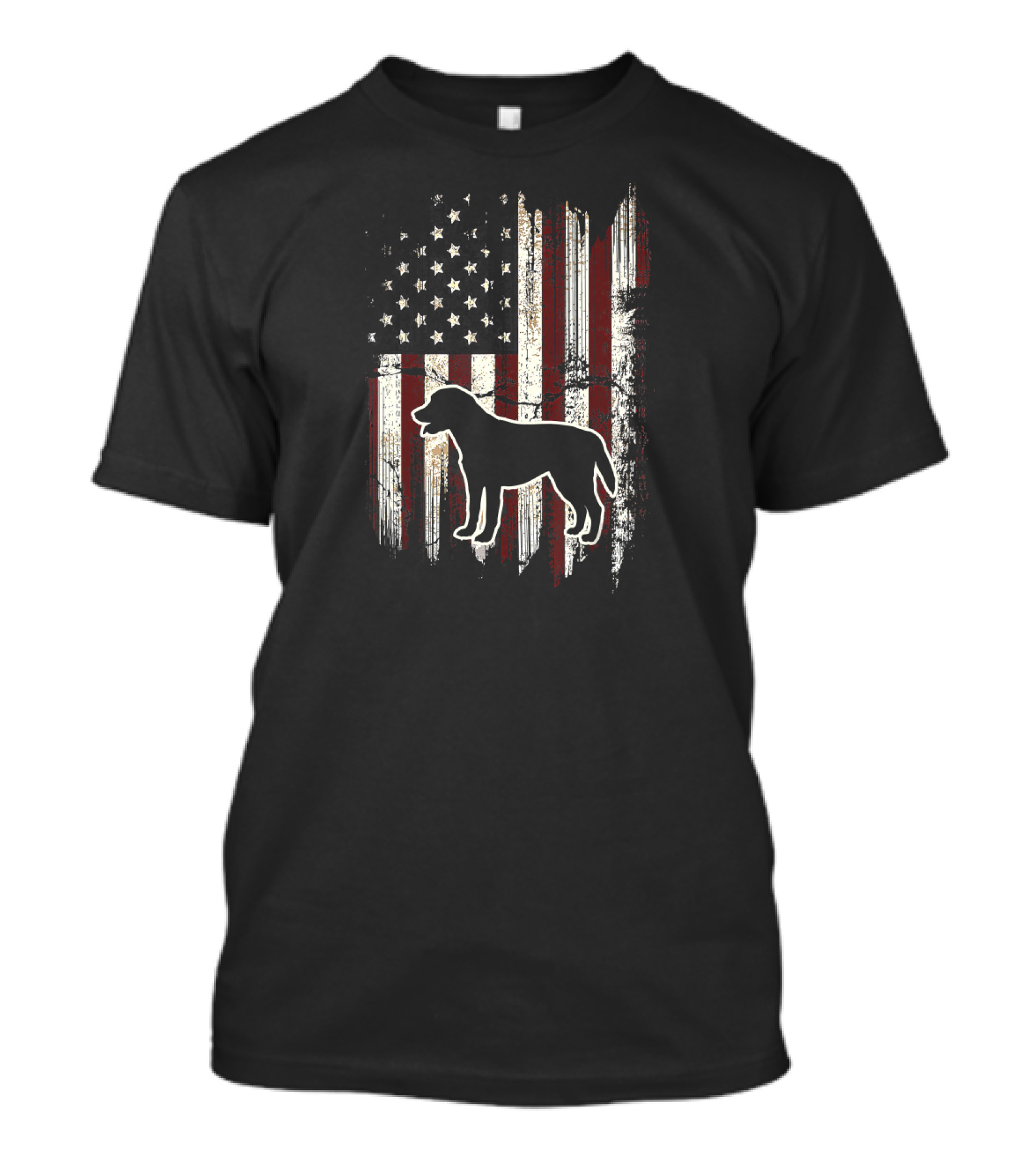 Patriotic Labrador Retriever Dog Lover USA Flag July T-Shirt