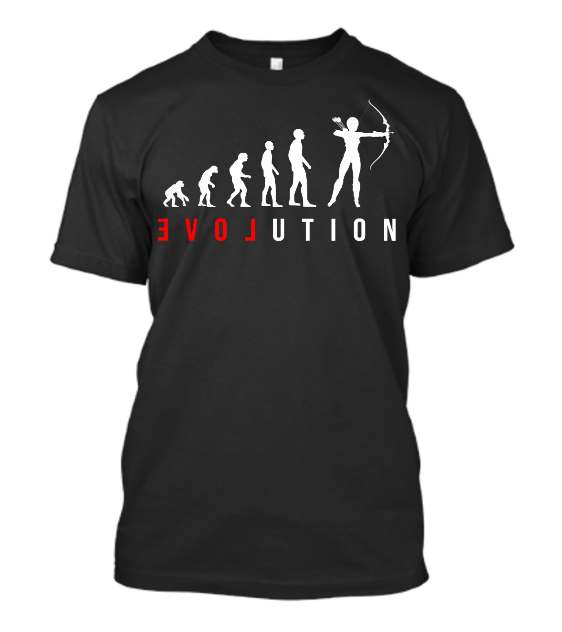 Archery Female Evolution Love Revolution T-Shirt