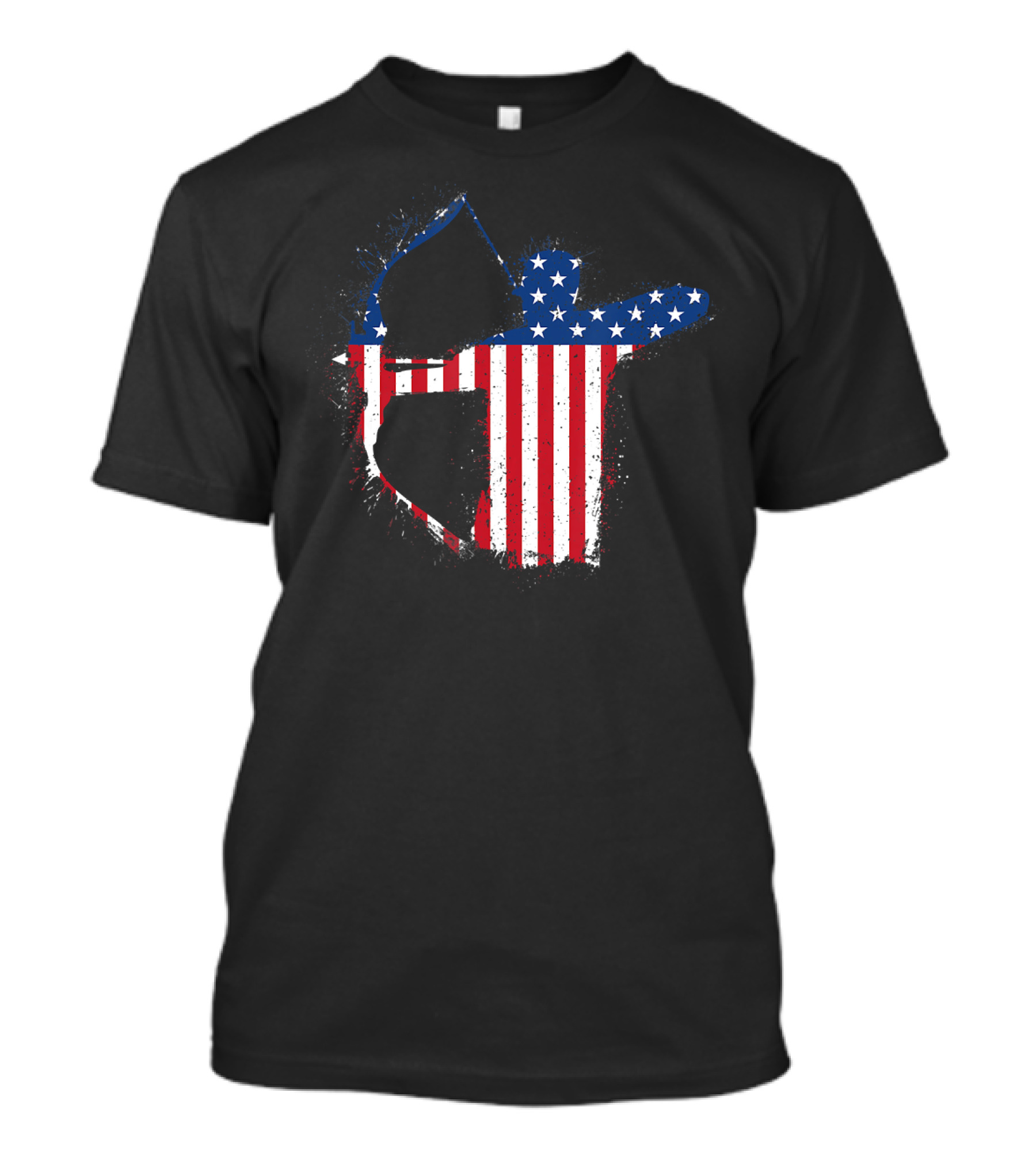 American Flag Archery Archer Bow Arrow USA T-Shirt