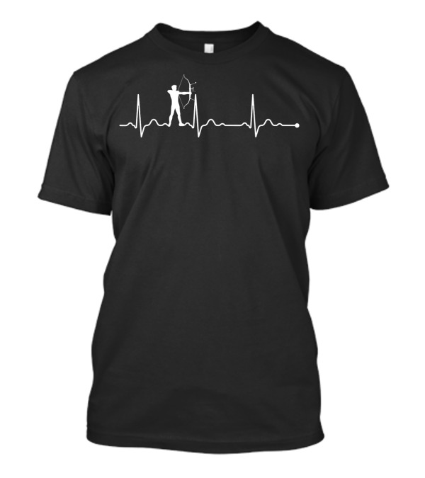 Bow Hunter Heartbeat Archery Silhouette Pursuit T-Shirt
