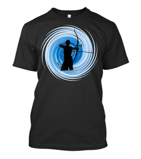 Blue Zen Archery Men's Silhouette In Swirl T-Shirt