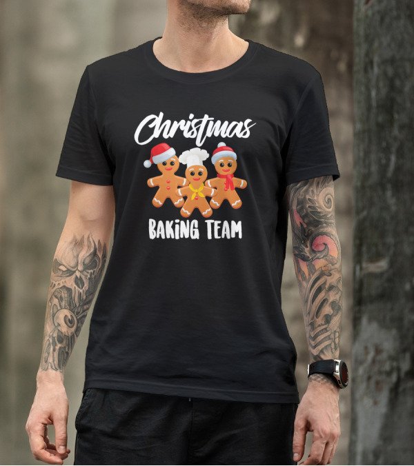 Christmas Baking Team Gingerbread Cookie Trio T-Shirt