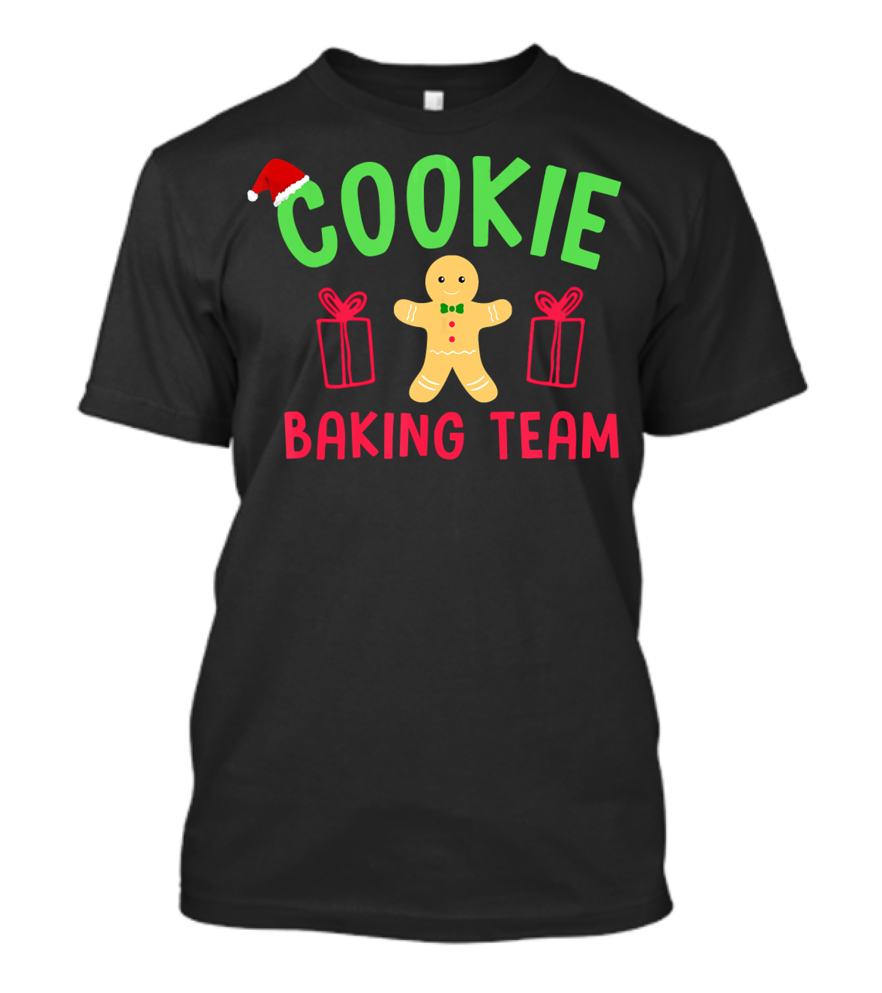 COOKIE BAKING TEAM Christmas Women Kids Gingerbread Holiday T-Shirt
