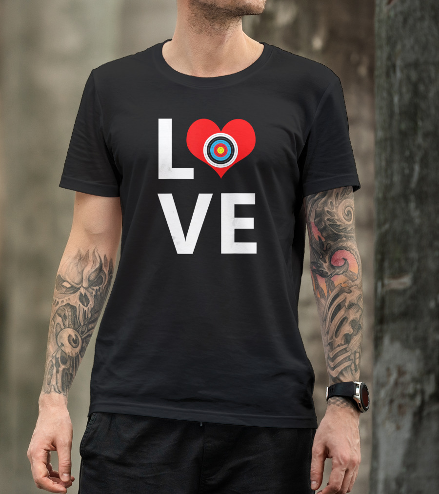 Love Heart Archery Target T-Shirt