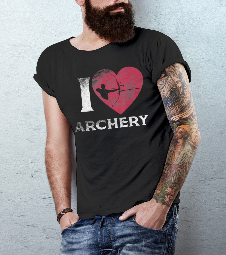 I Love Archery Archer Bowman T-Shirt