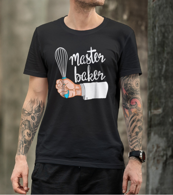 Master Baker Funny Christmas Cookie Bak Whisk Chef Hand T-Shirt