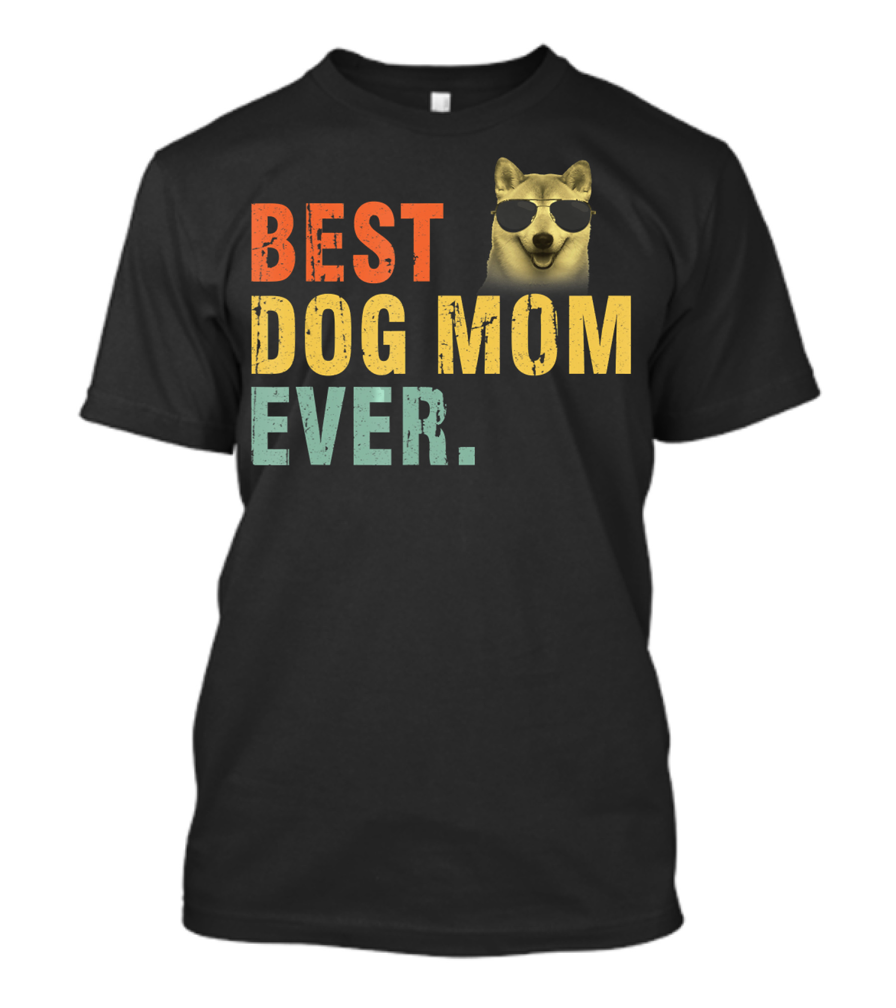 Best Dog Mom Ever Vintage Akita Sunglasses T-Shirt