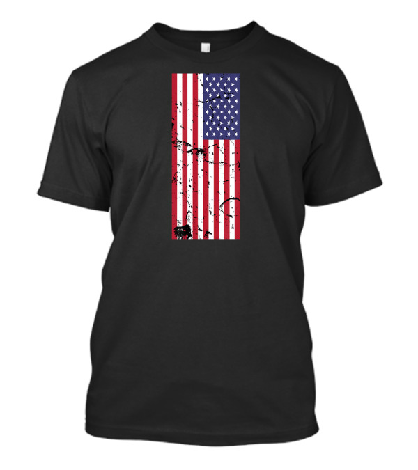 Distressed American Flag 4th Of July USA Independence Day T-Shirt