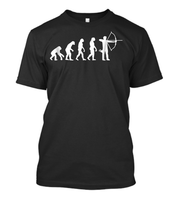 Archery Evolution Silhouette Progression With Bow And Arrow T-Shirt