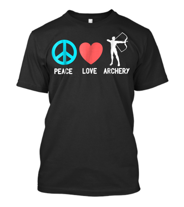 Peace Love Archery Symbol Icon جسد T-Shirt