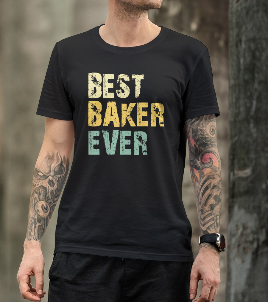 Best Baker Ever Vintage Baking T-Shirt