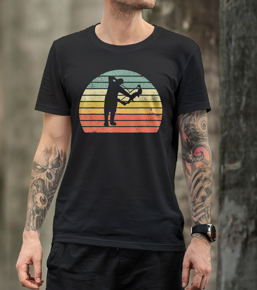 Retro Bowfishing Hunter Archer T-Shirt