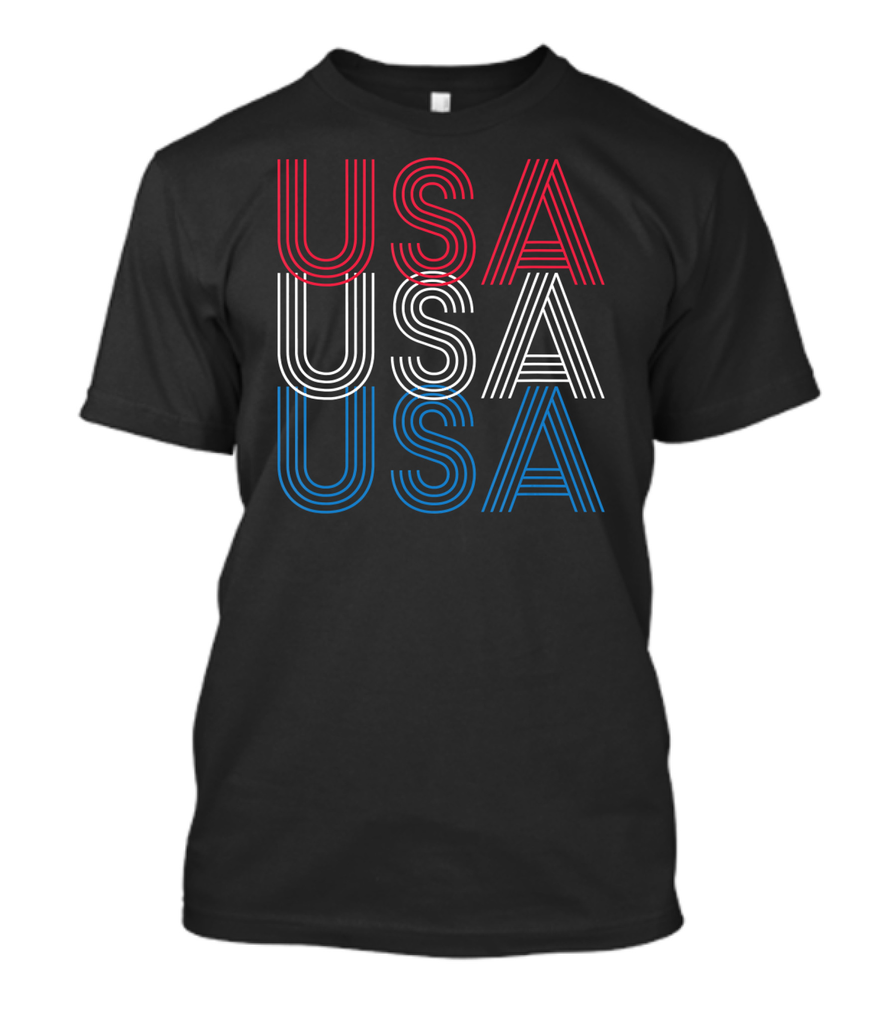 USA USA USA Red Blue 4th Of July Top T-Shirt