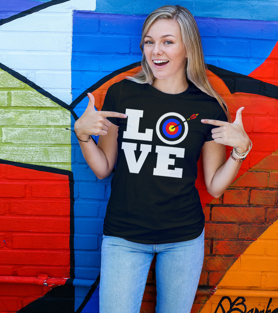 LOVE Archery Target With Bow Arrow T-Shirt