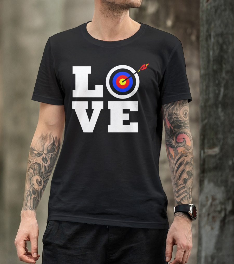 LOVE Archery Target With Bow Arrow T-Shirt