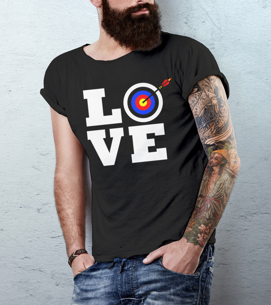 LOVE Archery Target With Bow Arrow T-Shirt