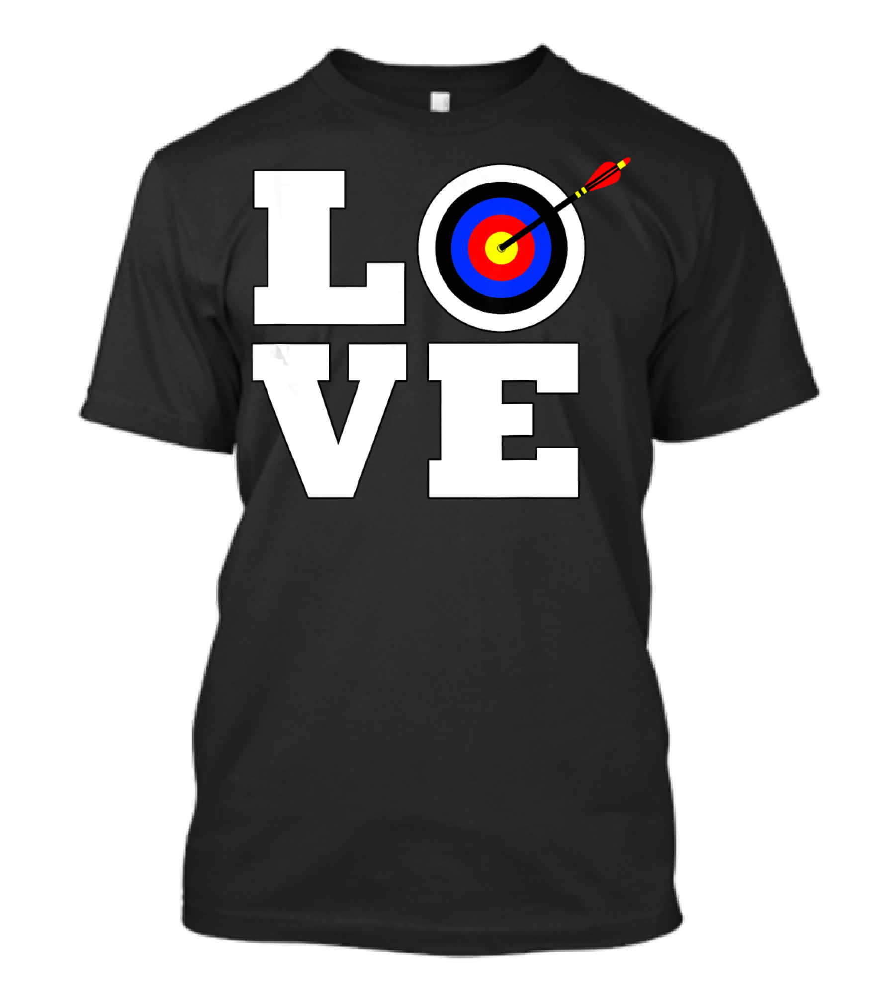 LOVE Archery Bow Hunting Target Arrow Bullseye T-Shirt