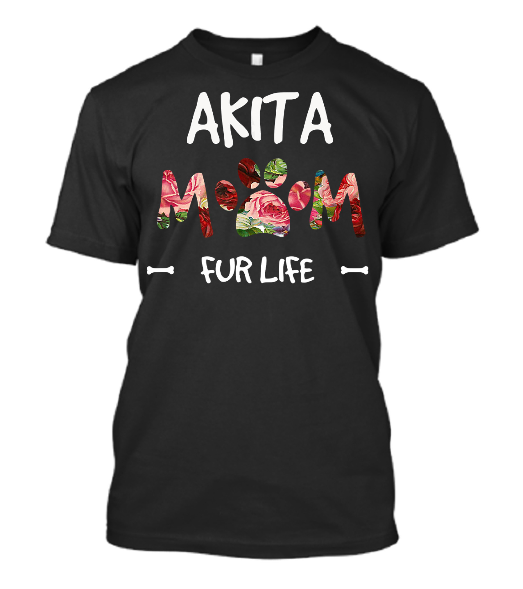 Akita Mom Fur Life Mother's Day T-Shirt