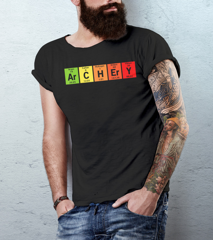Science Elements Archery Funny Periodic Arrow Chemistry T-Shirt