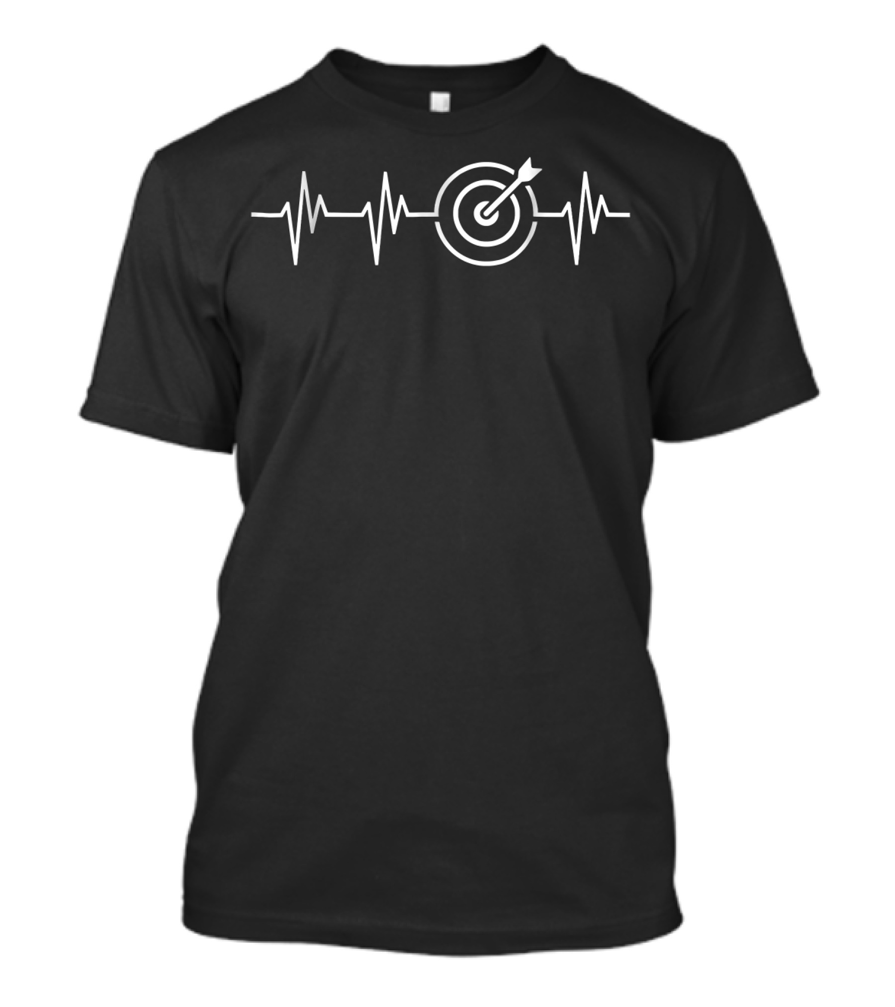 Target Bullseye Heartbeat Funny Archery Pulse Arrow T-Shirt