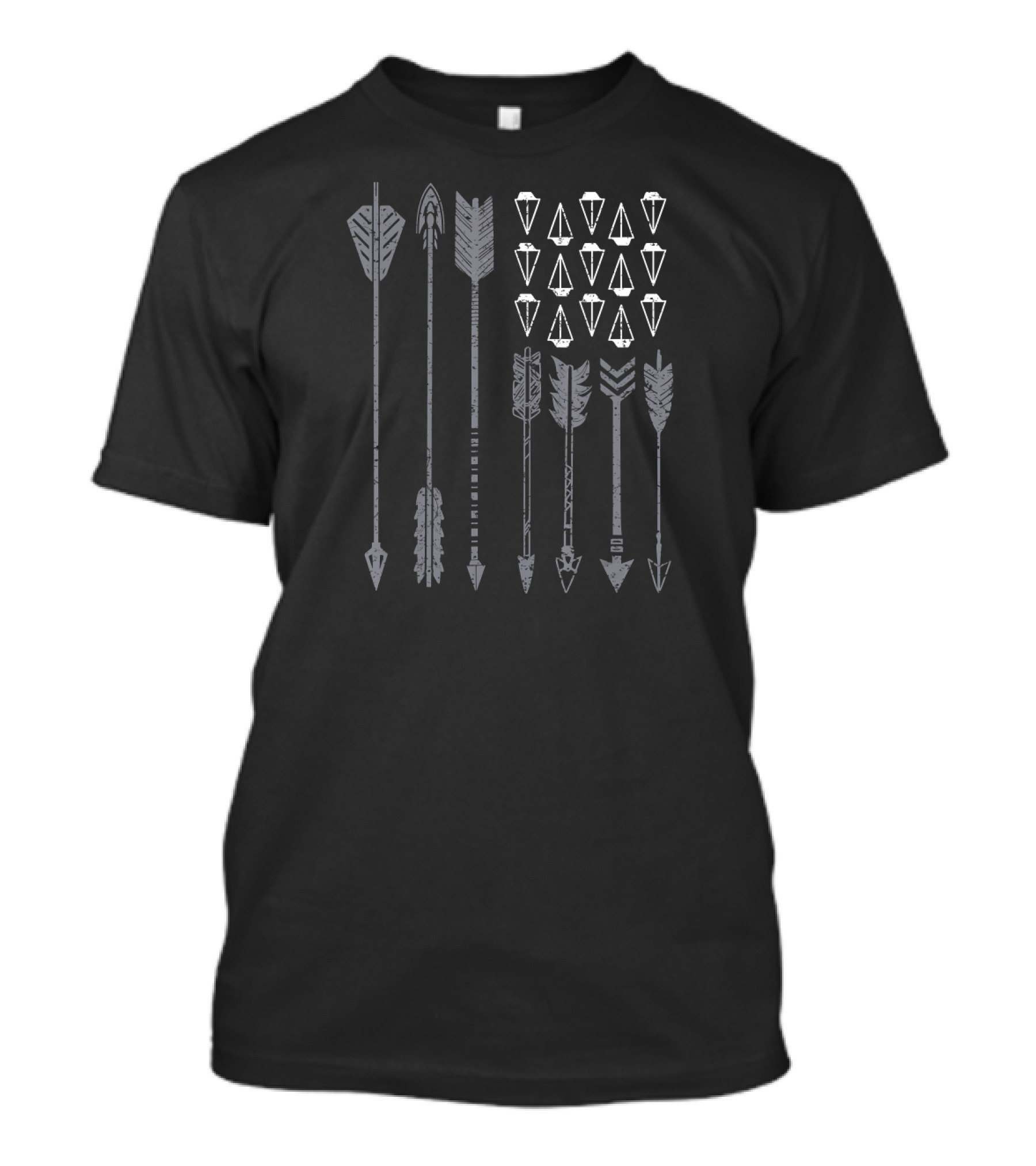 USA American Flag Inspired Silver Arrows Archery T-Shirt