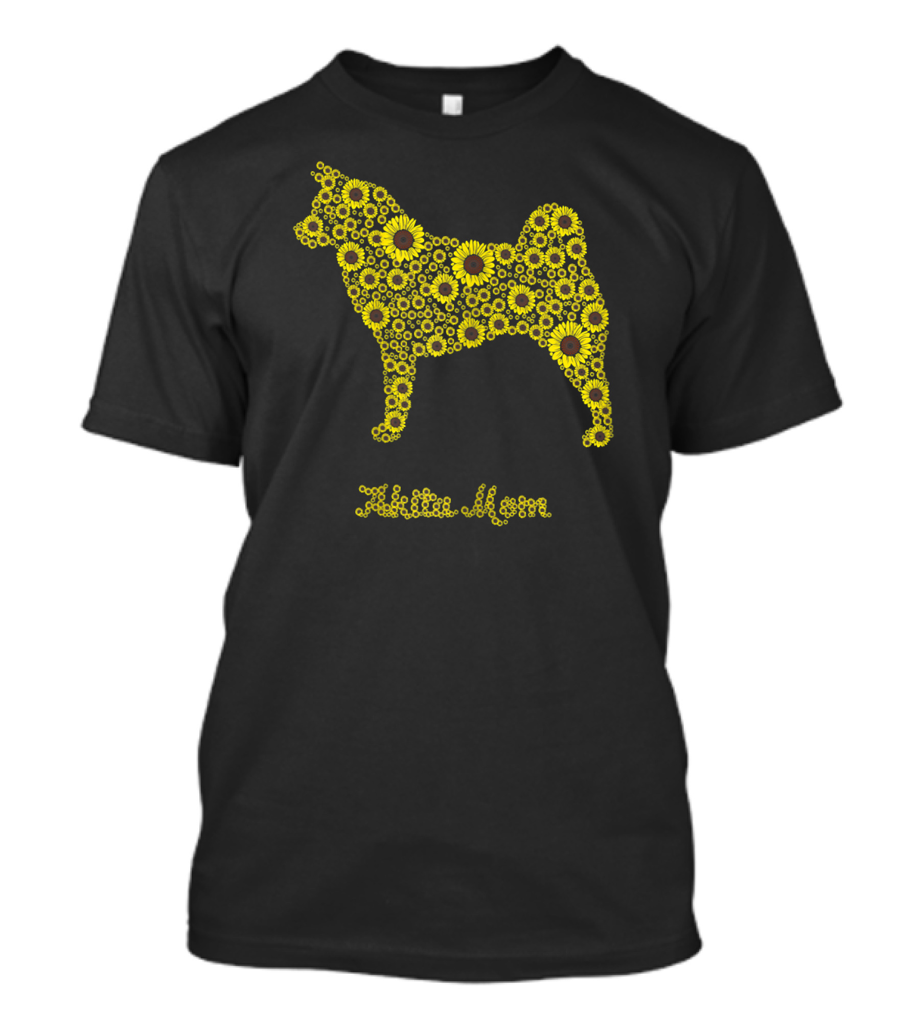 Mixed Sunshine Sunflower Floral Akita Mama T-Shirt