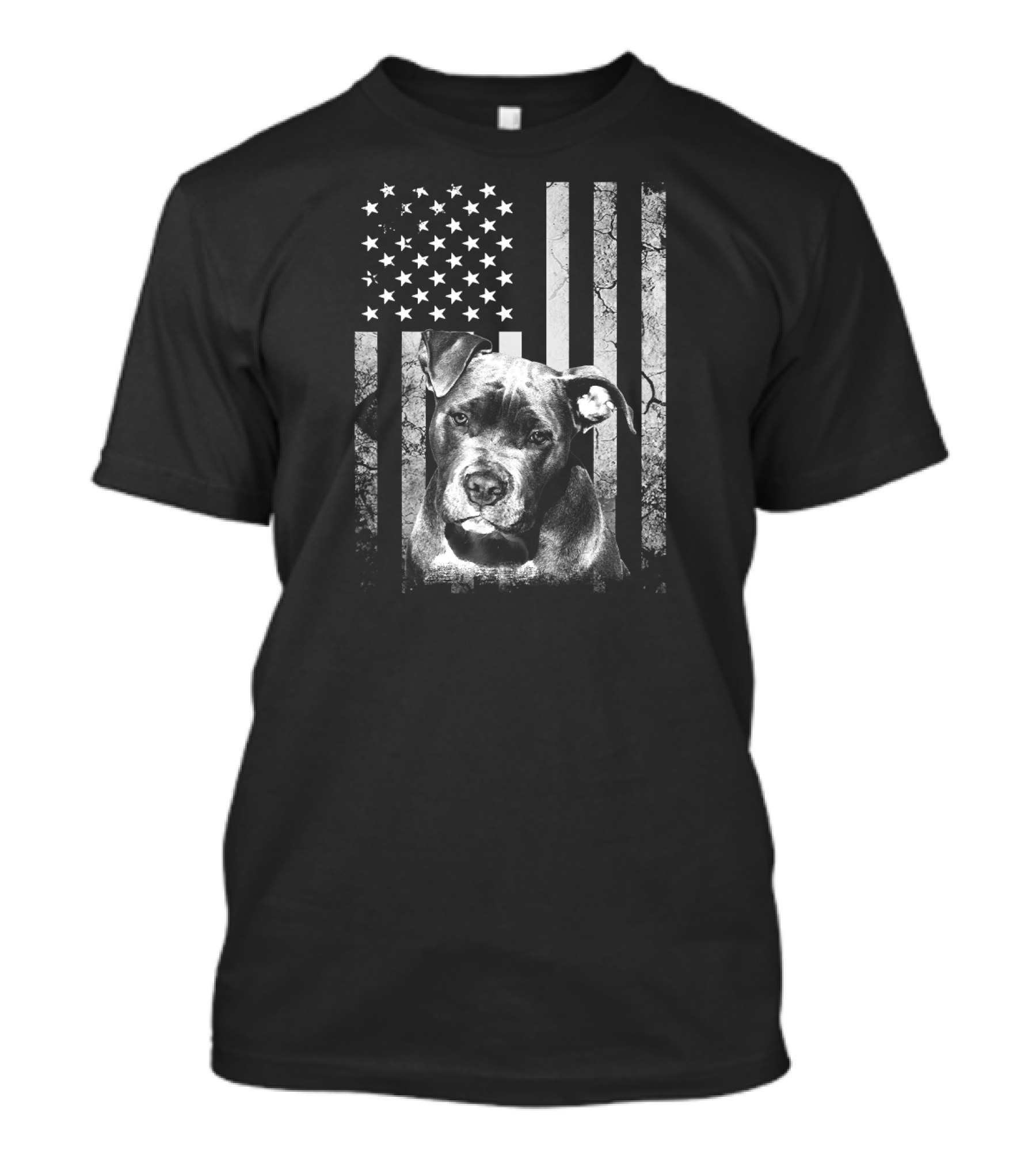 American PitBull Terrier USA Flag 4th Of July T-Shirt