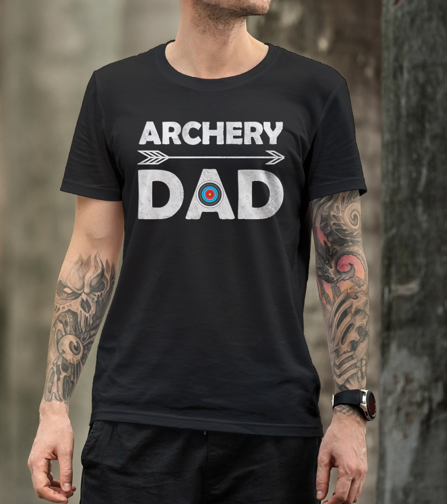Archery Dad Family Matching Target Arrow T-Shirt