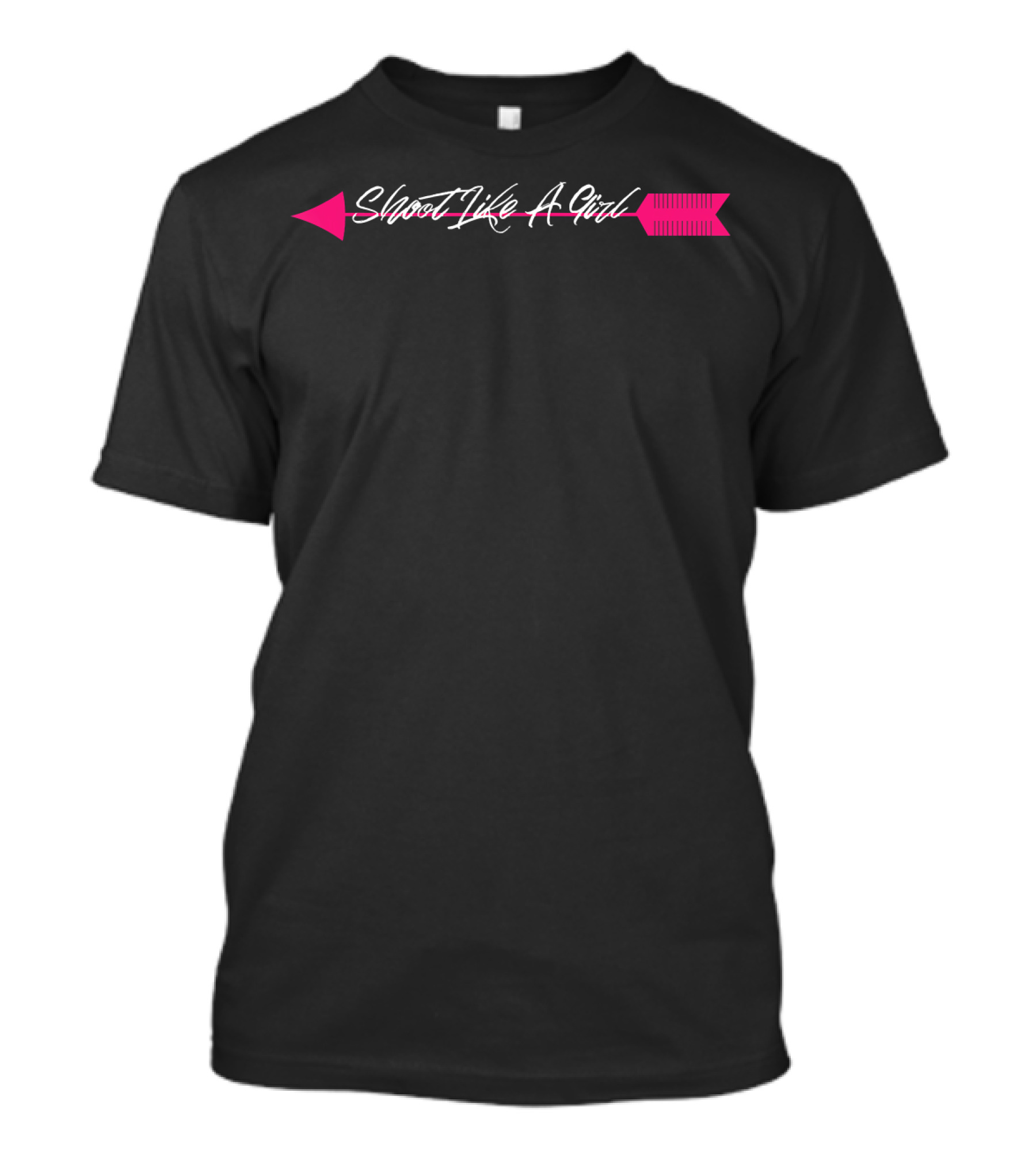 Shoot Like A Girl Pink Arrow Archery T-Shirt