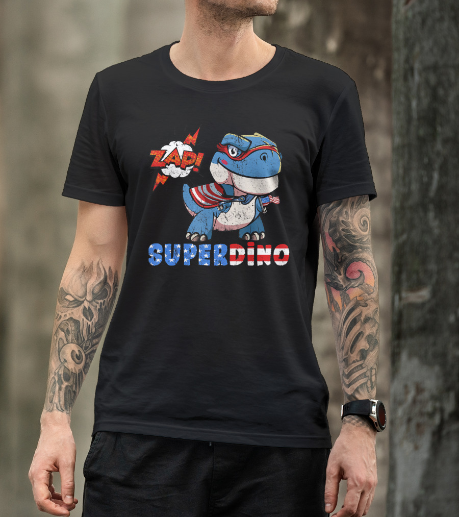 Zap Superdino 4th Of July American T-Shirt