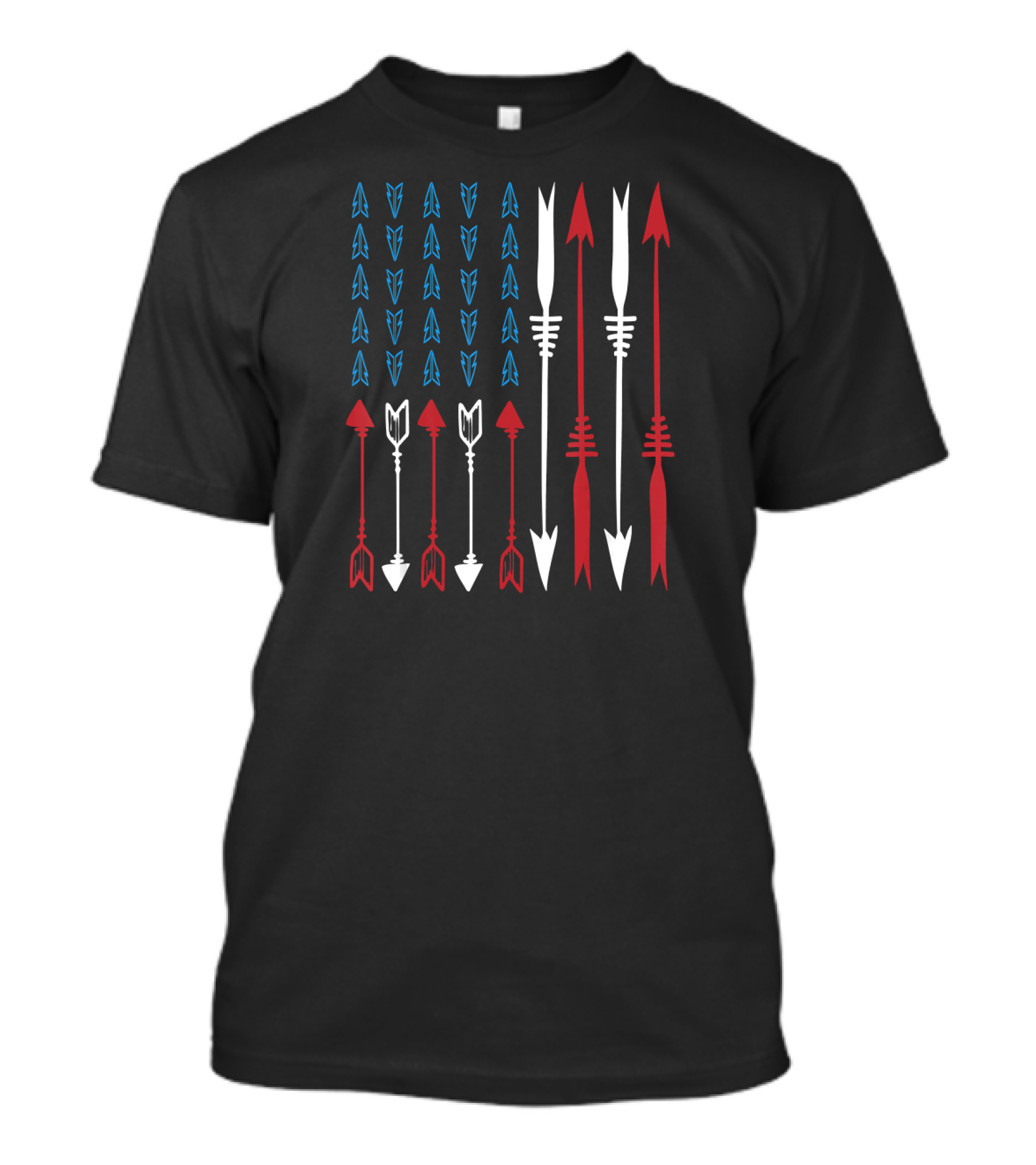 USA Flag Archery Arrows Dad Target T-Shirt