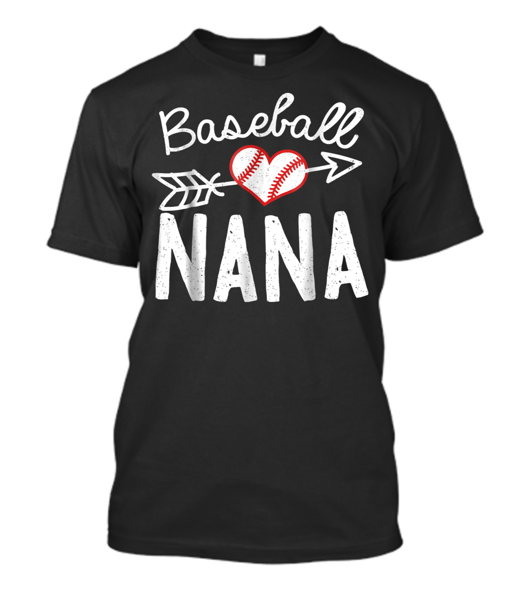 Baseball Heart Nana Arrow T-Shirt