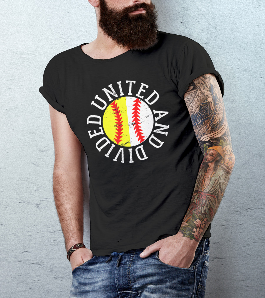 United And Divided Softball Baseball T-Shirt