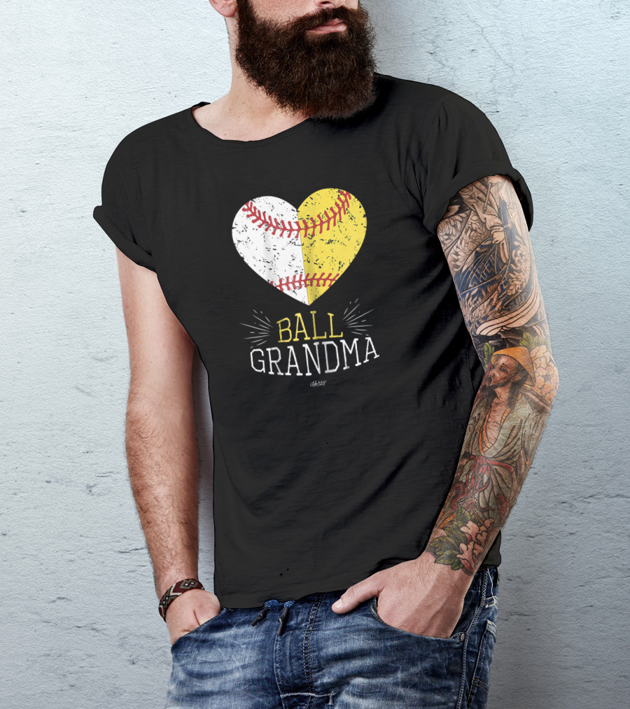 Ball Grandma Cute Mom Funny Baseball T-Shirt