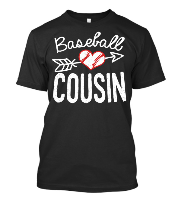 Baseball Heart With Arrow Cousin T-Shirt