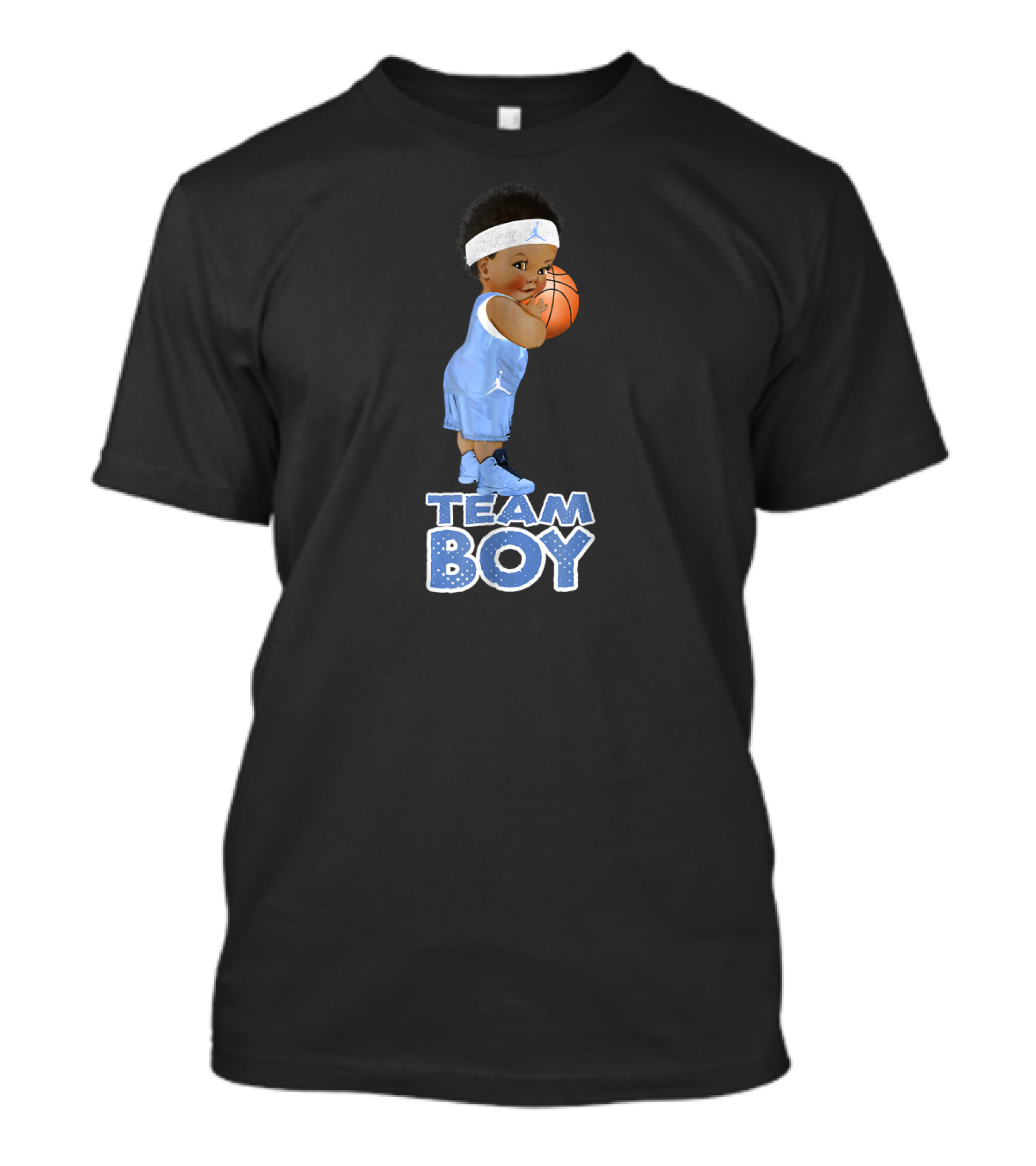 Ethnic Team Boy Baby Basketball Gender Reveal T-Shirt